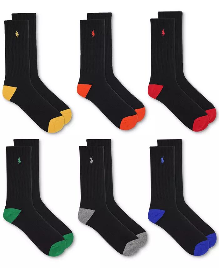 Мужские носки Performance Colored Heel Toe Crew Socks, 6 пар Polo Ralph Lauren, мультиколор
Мужские носки Performance Colored Heel Toe Crew Socks, 6 пар Polo Ralph Lauren, мультиколор