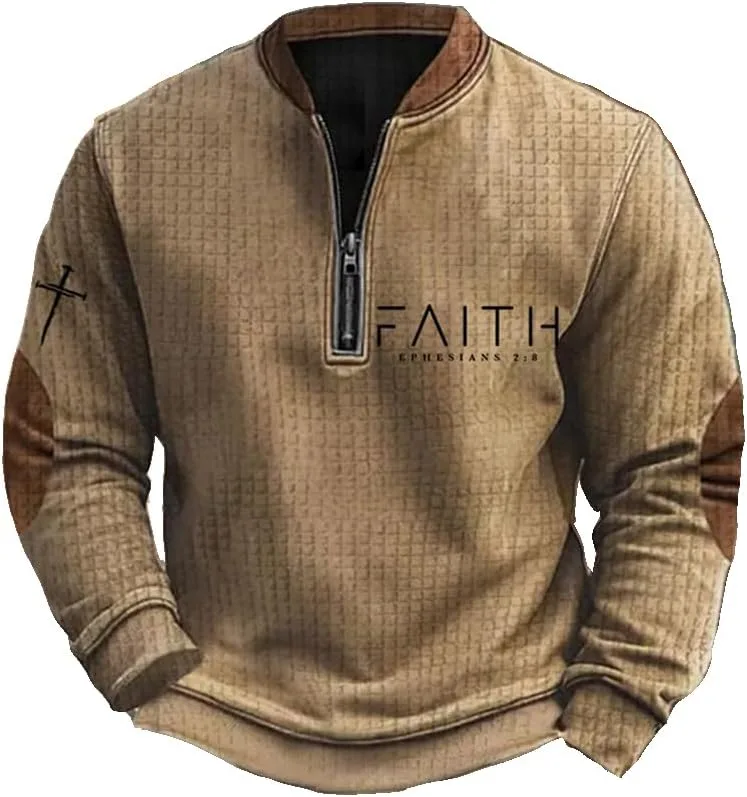 Мужской свитшот с молнией и принтом Faith Ephesians
Мужской свитшот с молнией и принтом Faith Ephesians