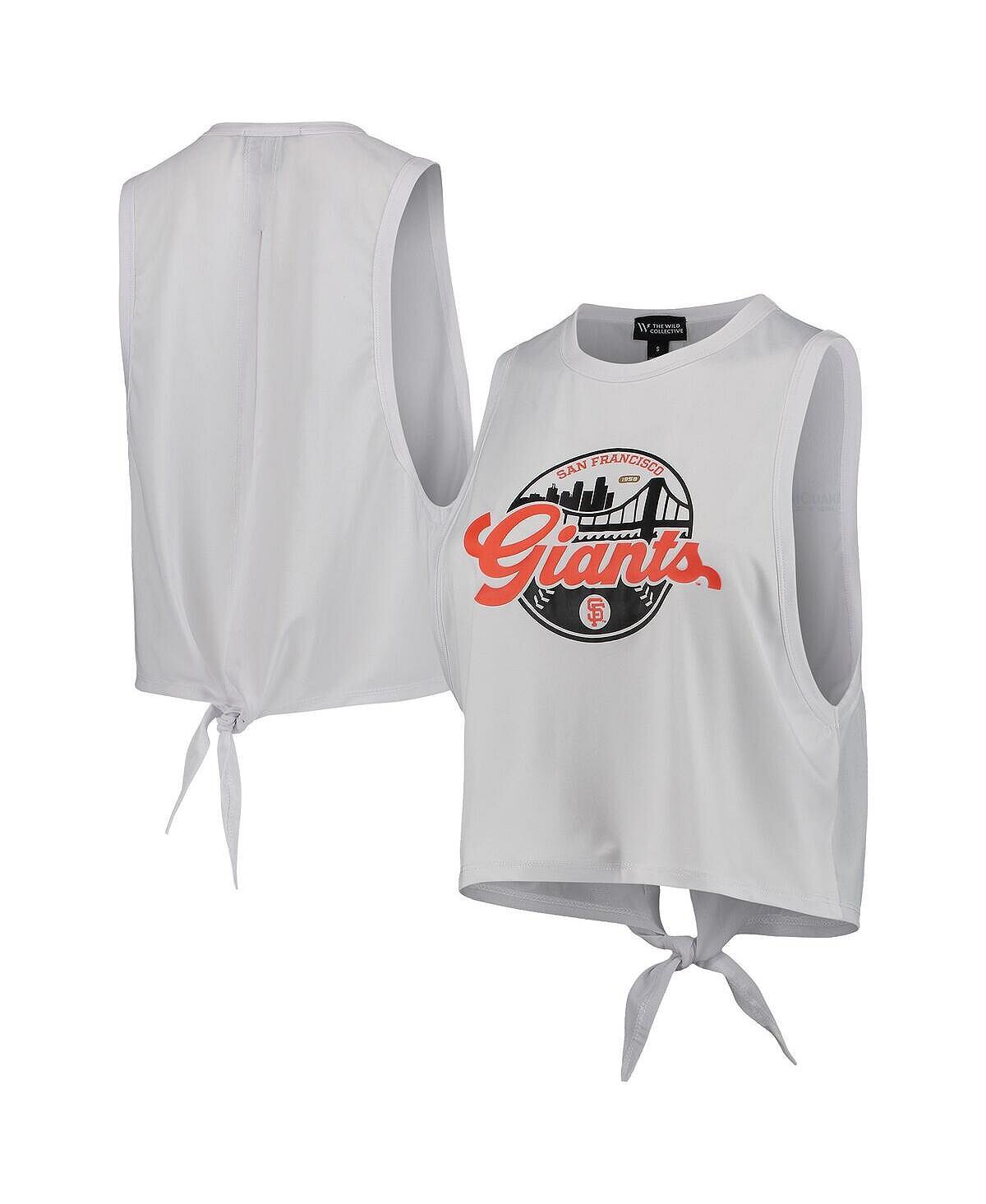 Женская белая майка San Francisco Giants с открытой спиной и завязками The Wild Collective, белый
Женская белая майка San Francisco Giants с открытой спиной и завязками The Wild Collective, белый