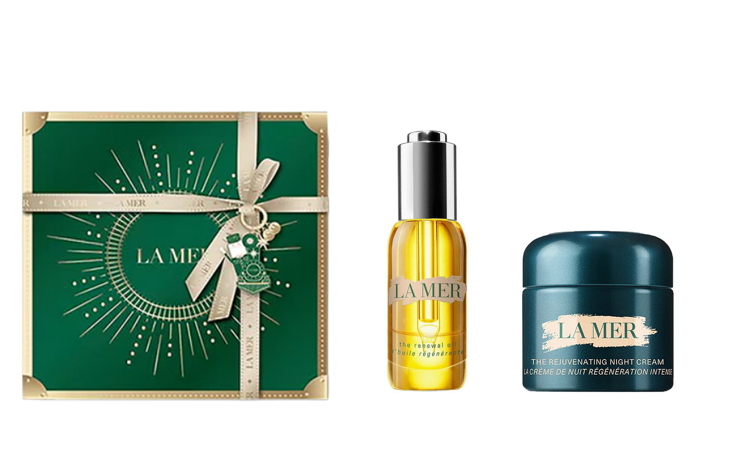 La Mer Набор для ухода за кожей Miracle Serums Oil Night Cream Soothing Skincare Set 2025 Christmas Collection: подтягивающий и увлажняющий
La Mer Набор для ухода за кожей Miracle Serums Oil Night Cream Soothing Skincare Set 2025 Christmas Collection: подтягивающий и увлажняющий