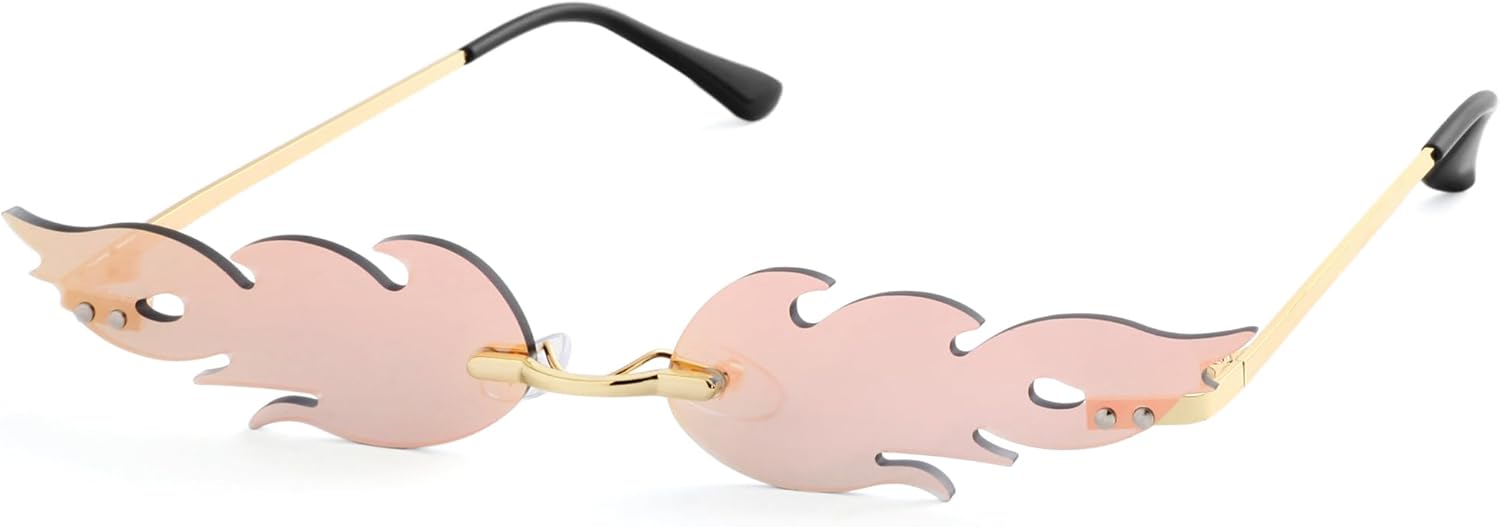 Солнцезащитные очки Onrtry Fire Flame для женщин и мужчин, без оправы, в готическом стиле, для вечеринки на Хэллоуин, оригинальные солнцезащитные очки, A06 Gold/Pink Mirrored
Солнцезащитные очки Onrtry Fire Flame для женщин и мужчин, без оправы, в готическом стиле, для вечеринки на Хэллоуин, оригинальные солнцезащитные очки, A06 Gold/Pink Mirrored