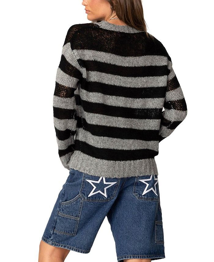 Светлый вязаный свитер в полоску Edikted, мультиколор
Светлый вязаный свитер в полоску Edikted, мультиколор