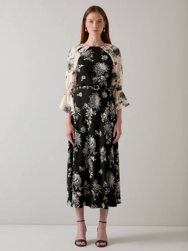 Платье Mimi Floral из чистого шелка L.K.Bennett, Cream/Black
Платье Mimi Floral из чистого шелка L.K.Bennett, Cream/Black