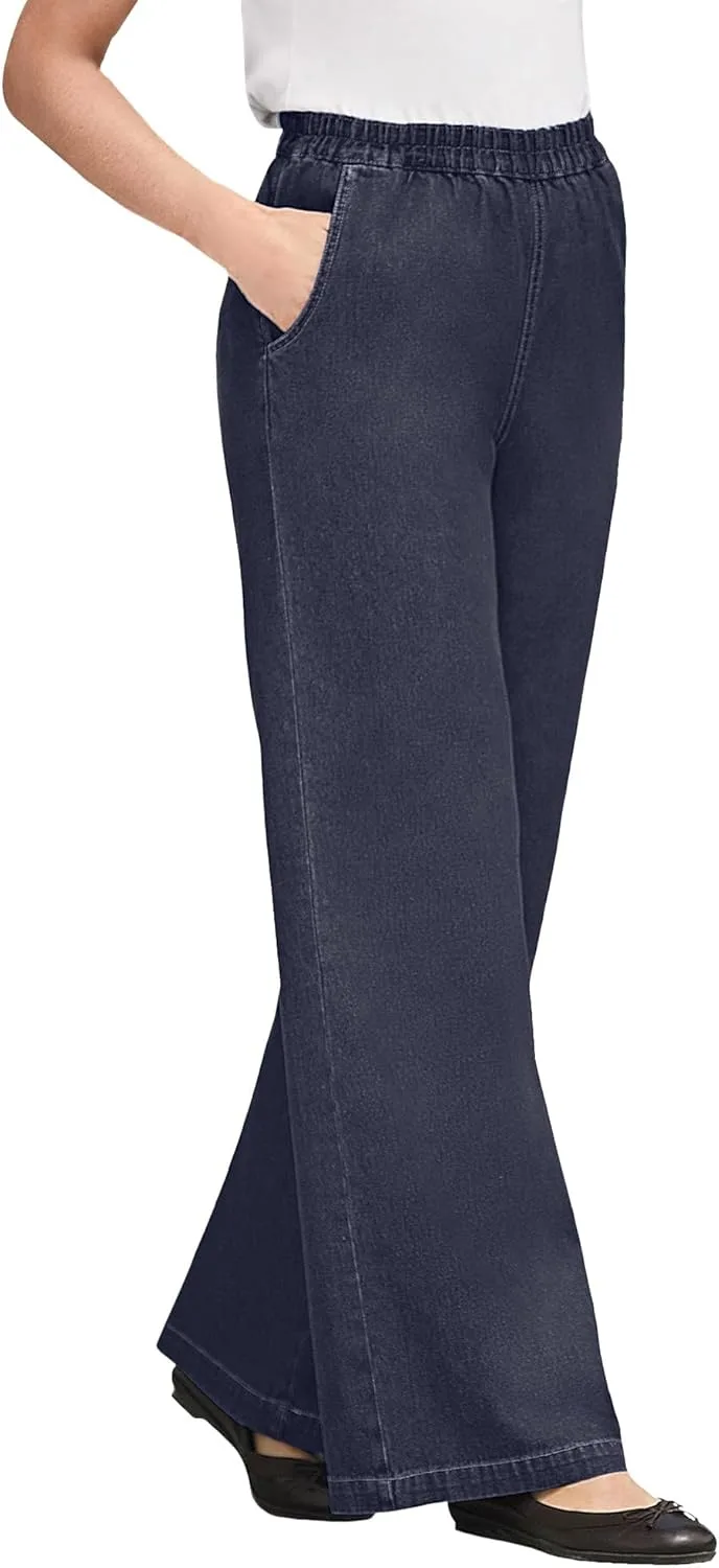 Woman Within Women's Plus Size Petite Wide-Leg Pull-On Denim Jeans
Woman Within Women's Plus Size Petite Wide-Leg Pull-On Denim Jeans