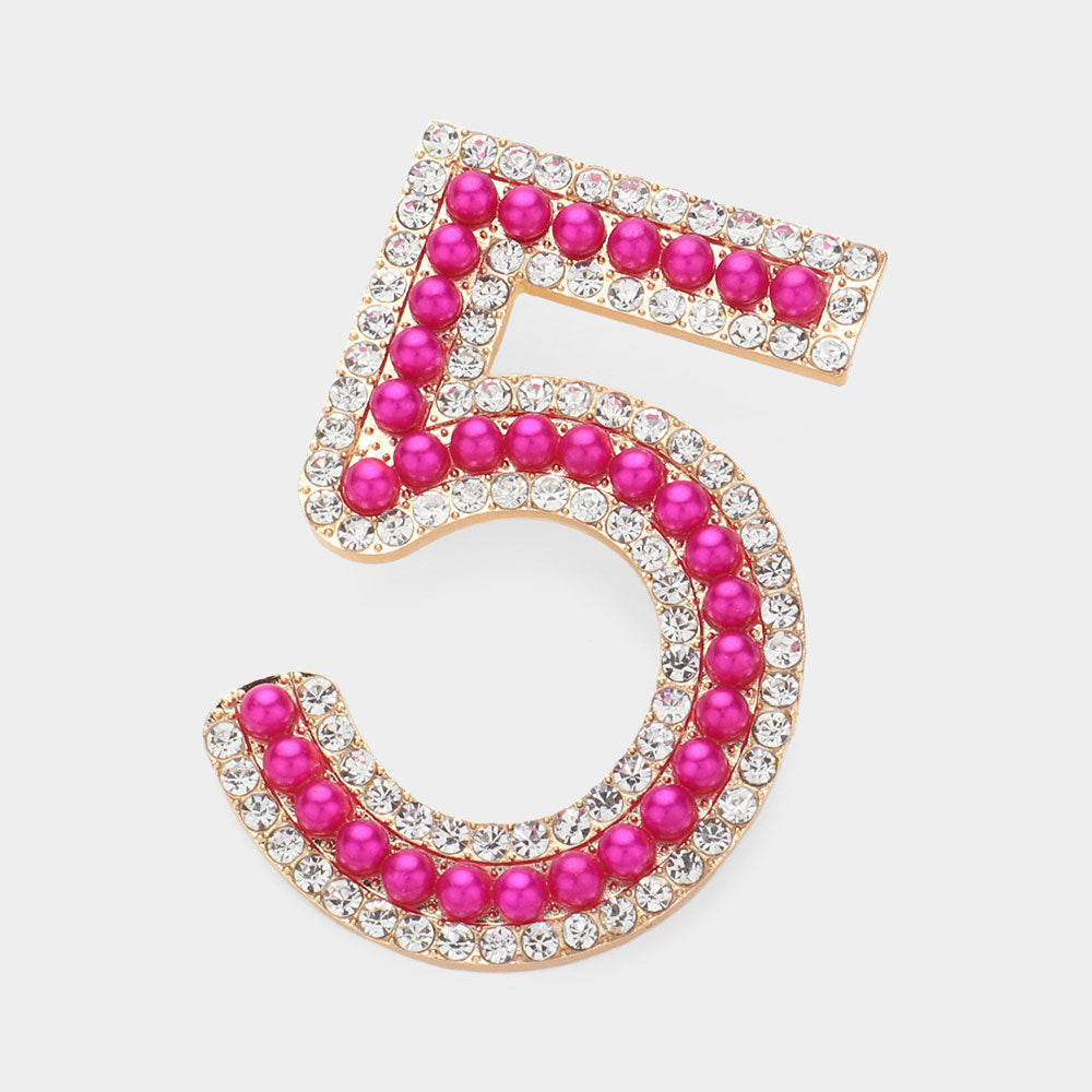 Брошь-булавка в виде цифры пять с каменным паве и жемчугом Fashnzfab, фуксия
Брошь-булавка в виде цифры пять с каменным паве и жемчугом Fashnzfab, фуксия