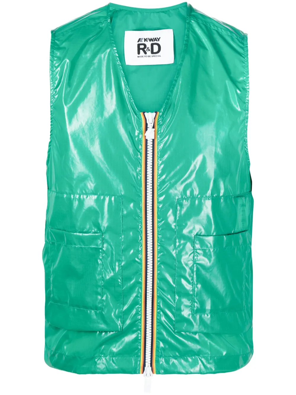 Жилет на молнии K-Way, зеленый
Жилет на молнии K-Way, зеленый