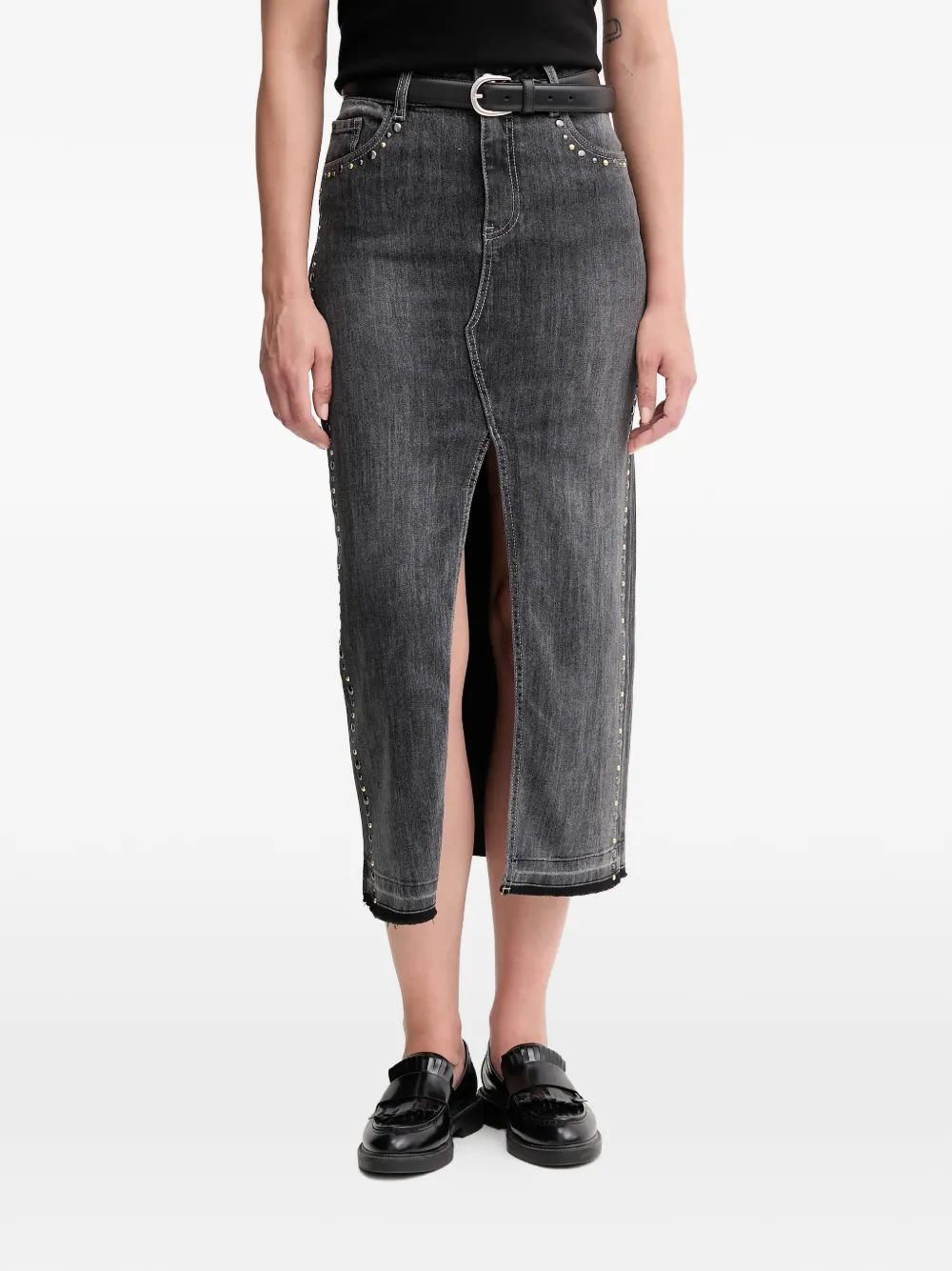 Юбка с разрезом и украшением заклепками Gaudi, черный
Юбка с разрезом и украшением заклепками Gaudi, черный