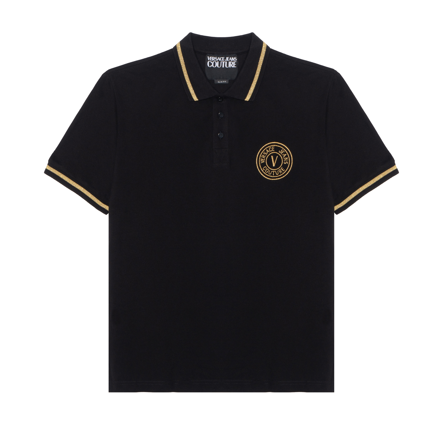 Поло с вышитым логотипом VERSACE JEANS COUTURE, черный
Поло с вышитым логотипом VERSACE JEANS COUTURE, черный