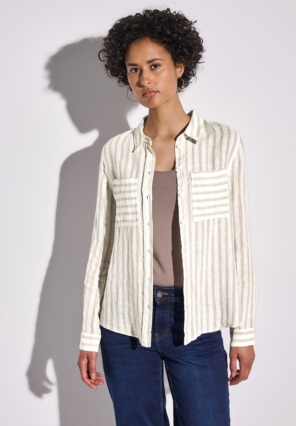 Блузка на пуговицах GESTREIFTE Street One, песочный
Блузка на пуговицах GESTREIFTE Street One, песочный