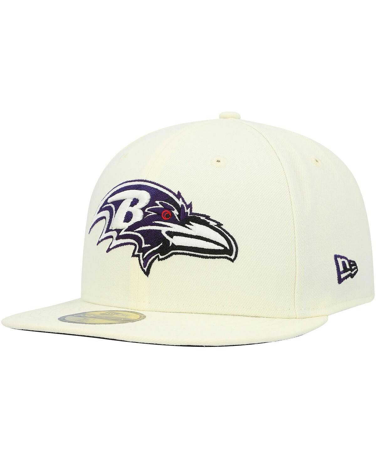 Мужская кремовая приталенная шляпа Baltimore Ravens Chrome Color Dim 59FIFTY New Era 
Мужская кремовая приталенная шляпа Baltimore Ravens Chrome Color Dim 59FIFTY New Era