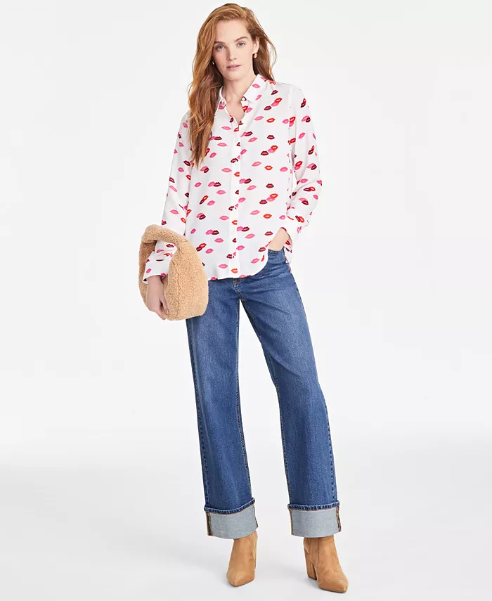 Женская блуза на пуговицах из крепа On 34th, белый
Женская блуза на пуговицах из крепа On 34th, белый