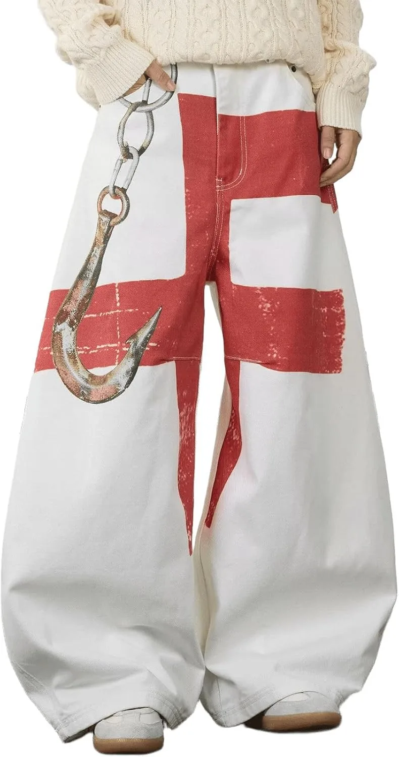 Женские джинсы High Waisted Wide Leg белые с принтом CBDAO
Женские джинсы High Waisted Wide Leg белые с принтом CBDAO