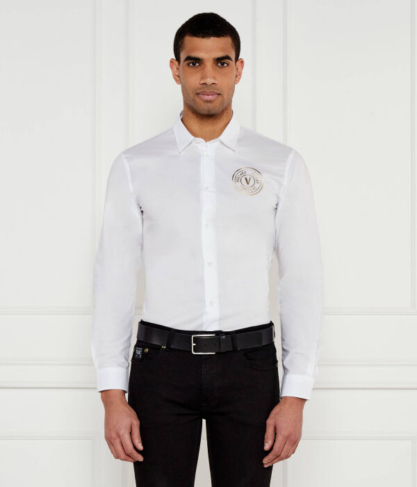 Рубашка мужская Versace Jeans Couture облегающего кроя с логотипом бренда, белый
Рубашка мужская Versace Jeans Couture облегающего кроя с логотипом бренда, белый