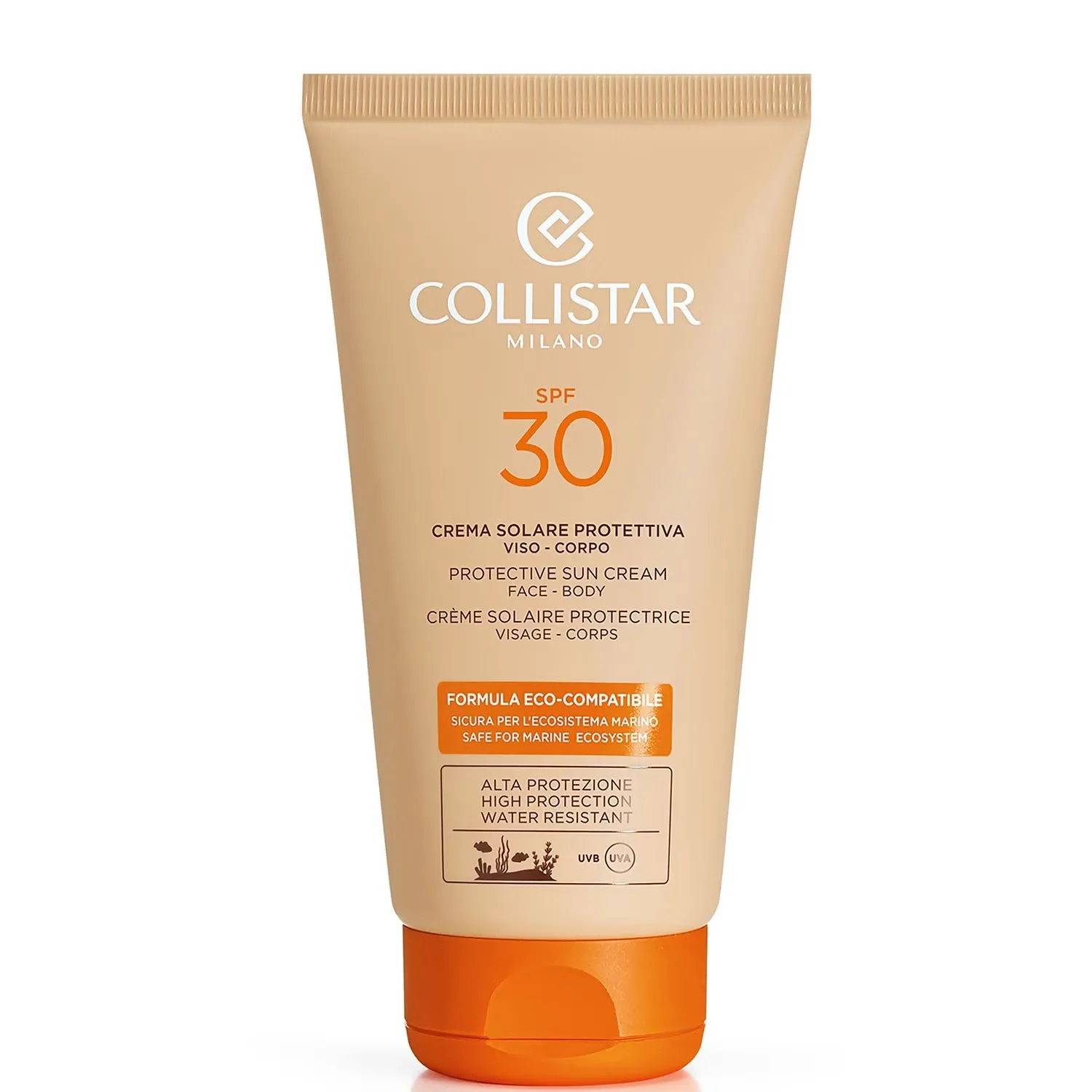 Защитный солнцезащитный крем для лица и тела SPF 30+ 150мл Collistar
Защитный солнцезащитный крем для лица и тела SPF 30+ 150мл Collistar