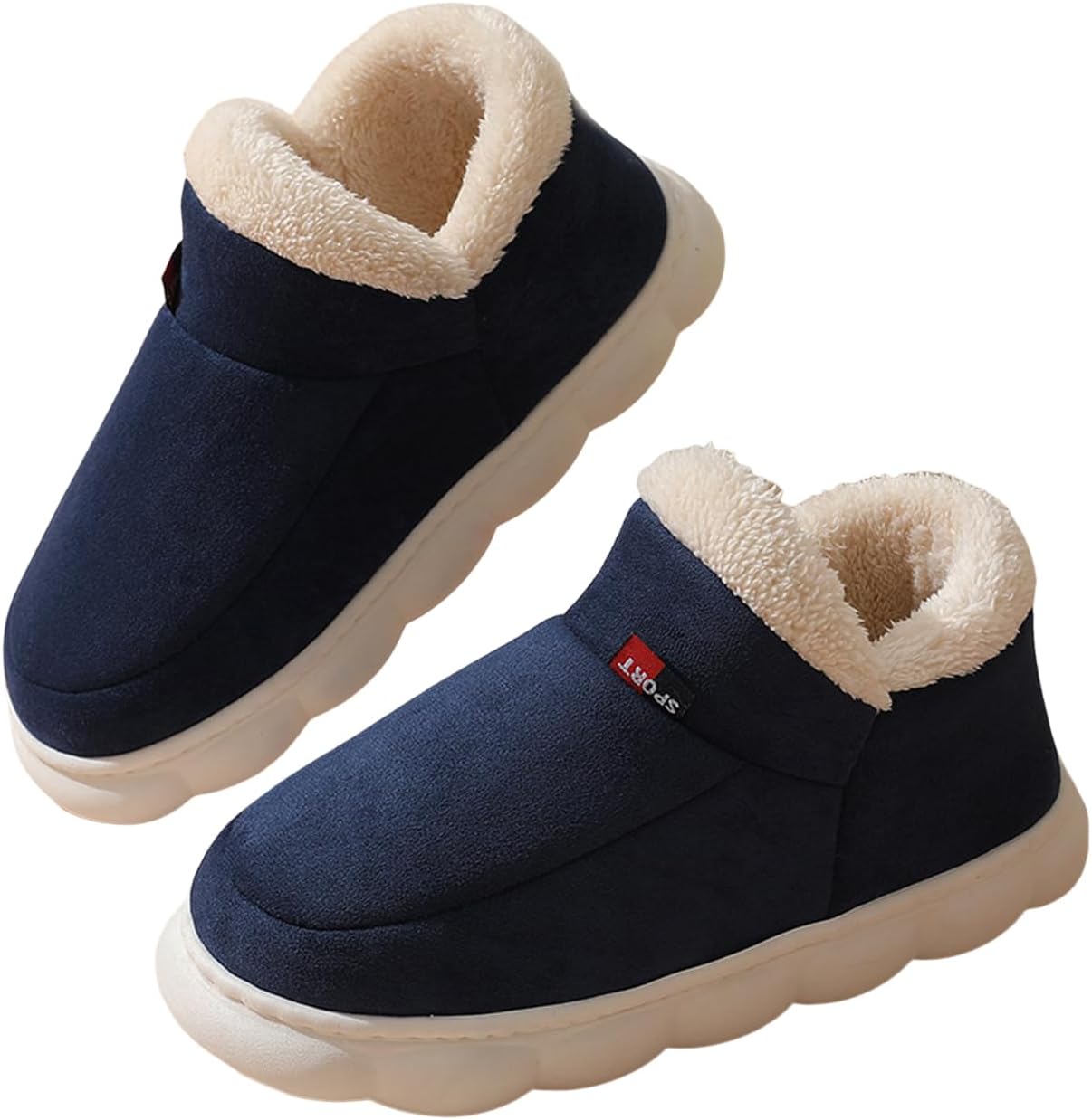 Тапочки HEVOY Fuzzy для женщин и мужчин, домашние зимние теплые с искусственным мехом, с противоскользящей подошвой, плюшевый комфорт для спальни, тапочки с мемори-пеной, белый/синий/темно-синий
Тапочки HEVOY Fuzzy для женщин и мужчин, домашние зимние теплые с искусственным мехом, с противоскользящей подошвой, плюшевый комфорт для спальни, тапочки с мемори-пеной, белый/синий/темно-синий