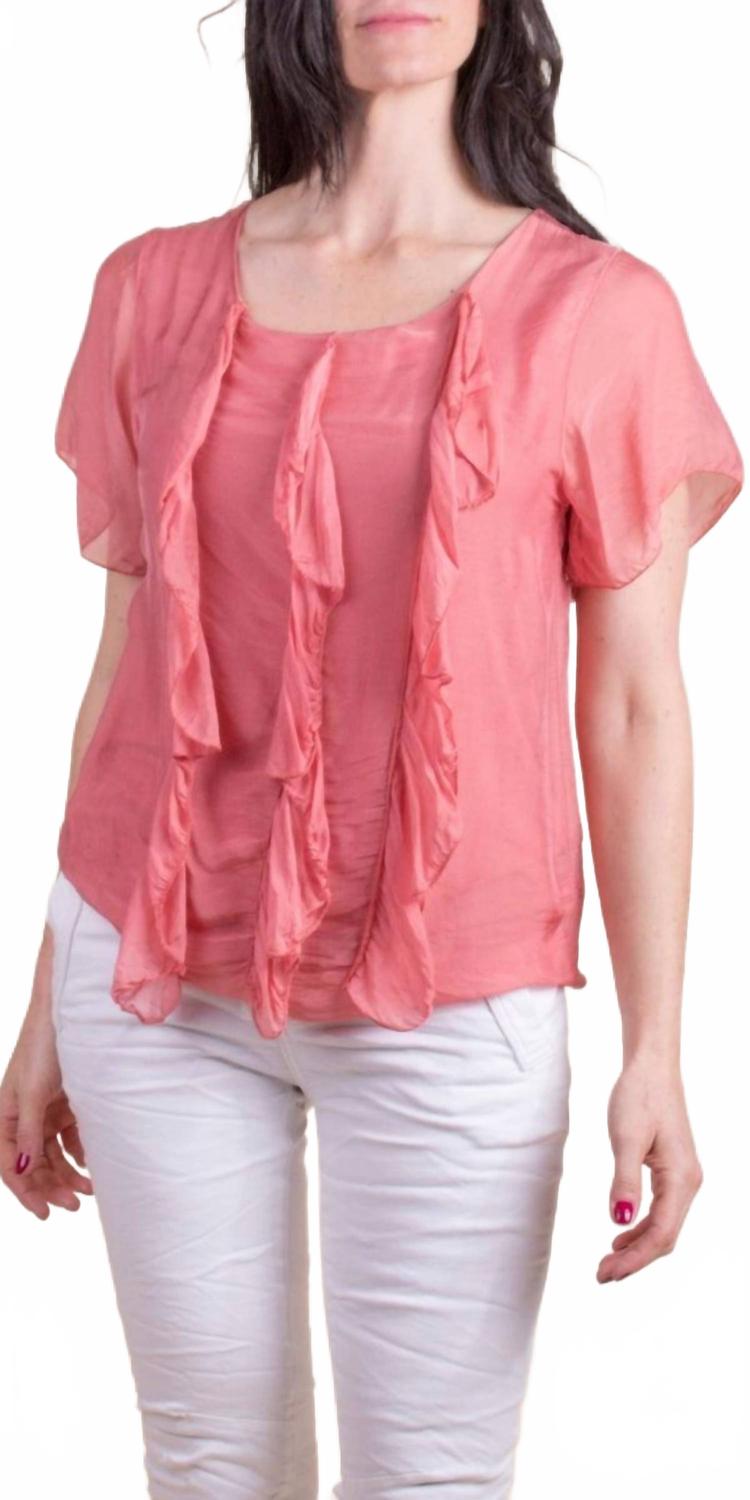 Шелковый топ Nizza с короткими рукавами цвета розового дерева Gigi Moda, Rosewood
Шелковый топ Nizza с короткими рукавами цвета розового дерева Gigi Moda, Rosewood