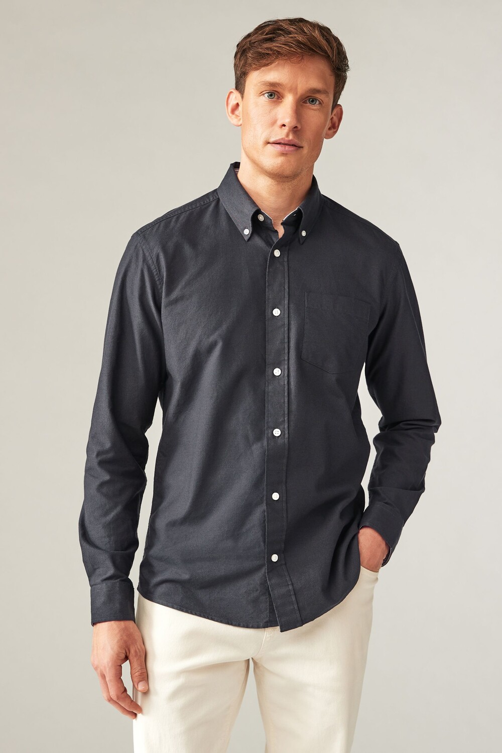 Рубашка Оксфорд с длинным рукавом Next, серый
Рубашка Оксфорд с длинным рукавом Next, серый