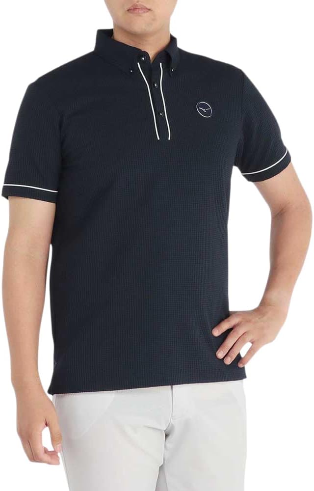 Мужская рубашка-поло Mizuno для гольфа в клетку, с коротким рукавом, влагоотводящая, быстросохнущая, с удобным дизайном, E2MAB022, темно-синий
Мужская рубашка-поло Mizuno для гольфа в клетку, с коротким рукавом, влагоотводящая, быстросохнущая, с удобным дизайном, E2MAB022, темно-синий