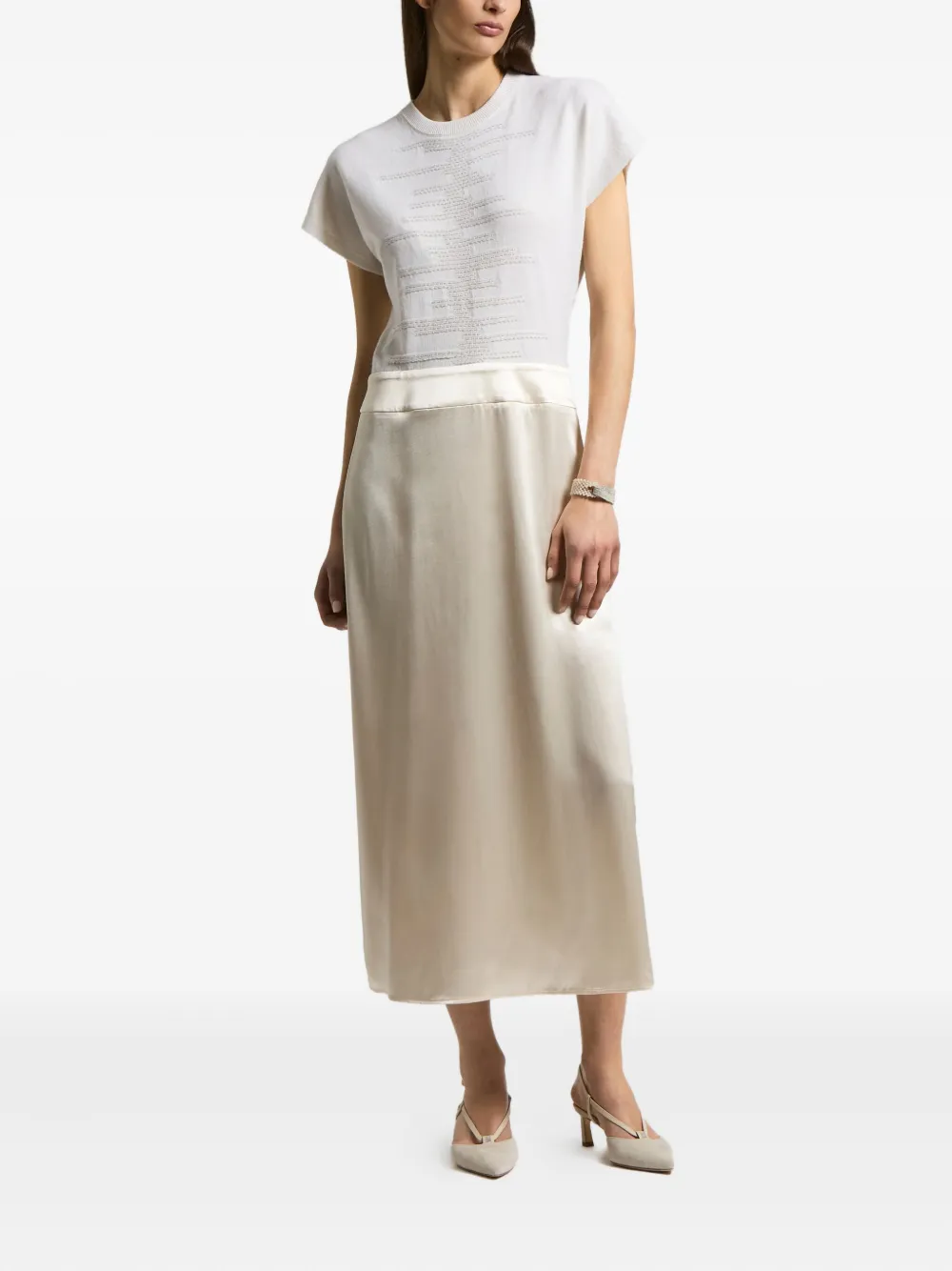 Атласное платье миди Peserico, белый
Атласное платье миди Peserico, белый