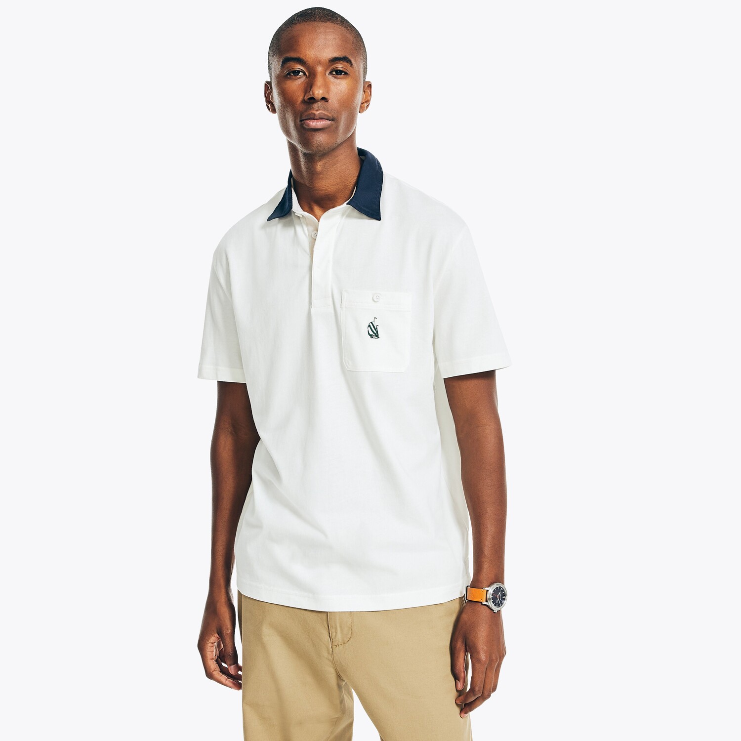 Мужская футболка-поло свободного кроя с карманами и логотипом Nautica, цвет Sail Cream
Мужская футболка-поло свободного кроя с карманами и логотипом Nautica, цвет Sail Cream