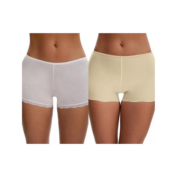 2 пары женских бесшовных слип-шорт из айс шелка с кружевной отделкой под платья Inspire Chic, Beige A White B
2 пары женских бесшовных слип-шорт из айс шелка с кружевной отделкой под платья Inspire Chic, Beige A White B