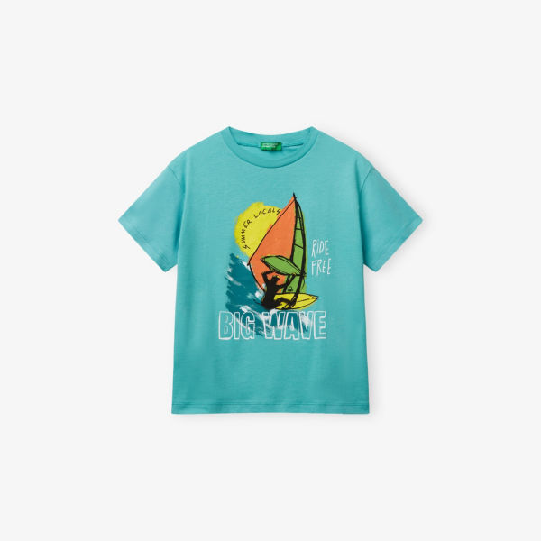 Футболка из хлопкового джерси с принтом Surfer-Print для детей 6-14 лет Benetton, синий
Футболка из хлопкового джерси с принтом Surfer-Print для детей 6-14 лет Benetton, синий