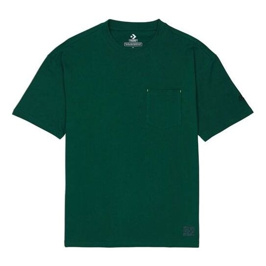 Футболка men's renew solid color loose pocket short sleeve green Converse, зеленый 
Футболка men's renew solid color loose pocket short sleeve green Converse, зеленый