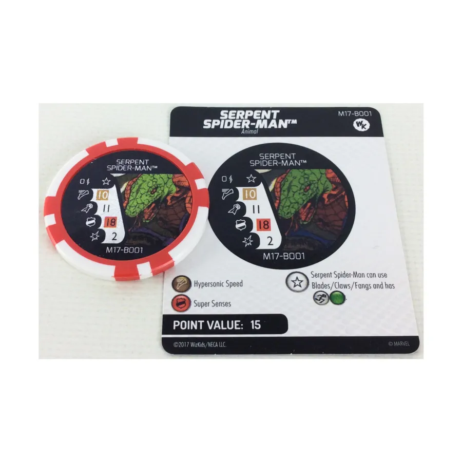 Змей-Человек-Паук/Змеиный Каратель #M17-B001/B002, Marvel HeroClix - WizKids Marvel - Singles
Змей-Человек-Паук/Змеиный Каратель #M17-B001/B002, Marvel HeroClix - WizKids Marvel - Singles