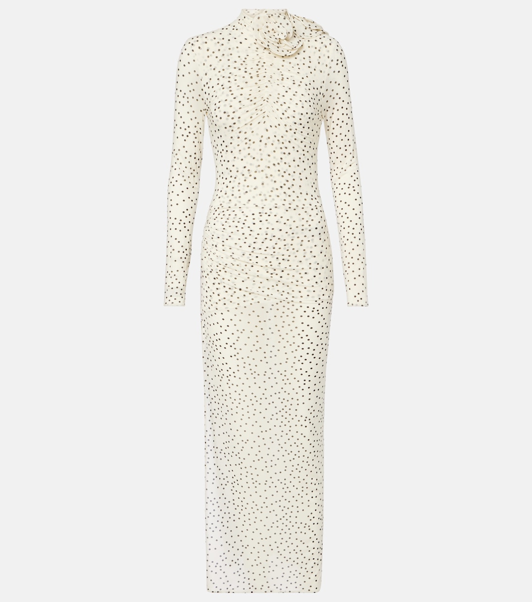 Платье макси в горошек с цветочной аппликацией Magda Butrym, Cream Dots
Платье макси в горошек с цветочной аппликацией Magda Butrym, Cream Dots