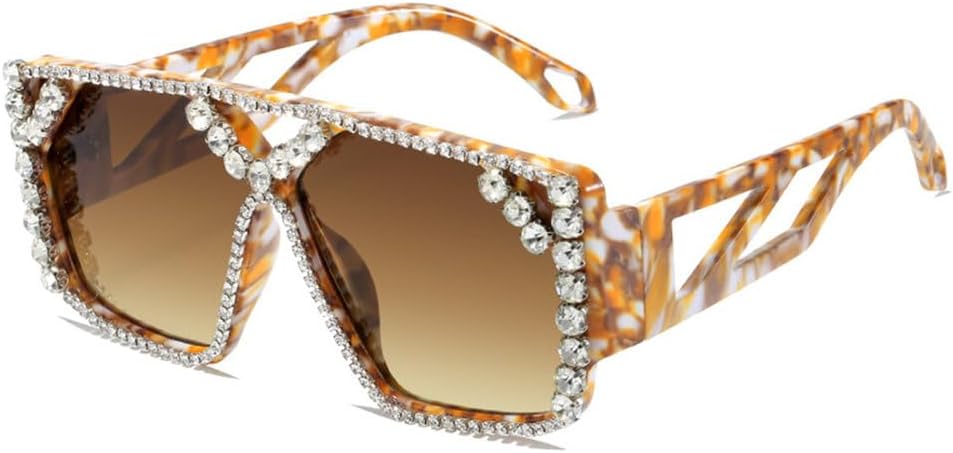 Модные винтажные женские солнцезащитные очки в крупной оправе с бриллиантами, роскошные солнцезащитные очки с кристаллами для женщин, очки со стразами LVTFCO, Leopard Tea
Модные винтажные женские солнцезащитные очки в крупной оправе с бриллиантами, роскошные солнцезащитные очки с кристаллами для женщин, очки со стразами LVTFCO, Leopard Tea