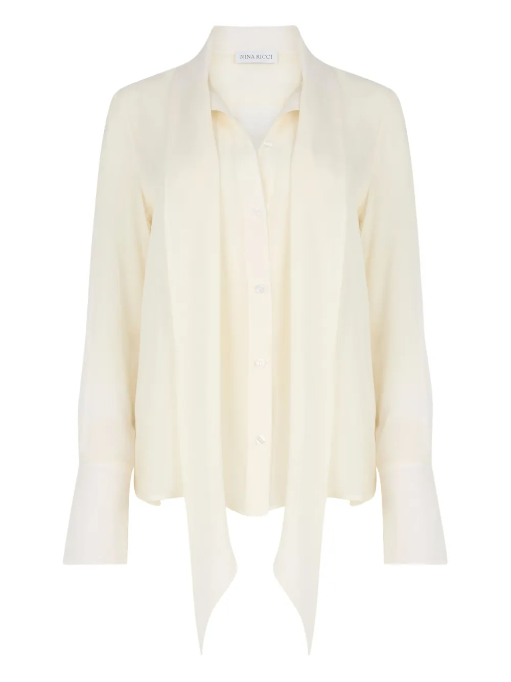 Атласная рубашка Lavalliere Nina Ricci, нейтральный
Атласная рубашка Lavalliere Nina Ricci, нейтральный