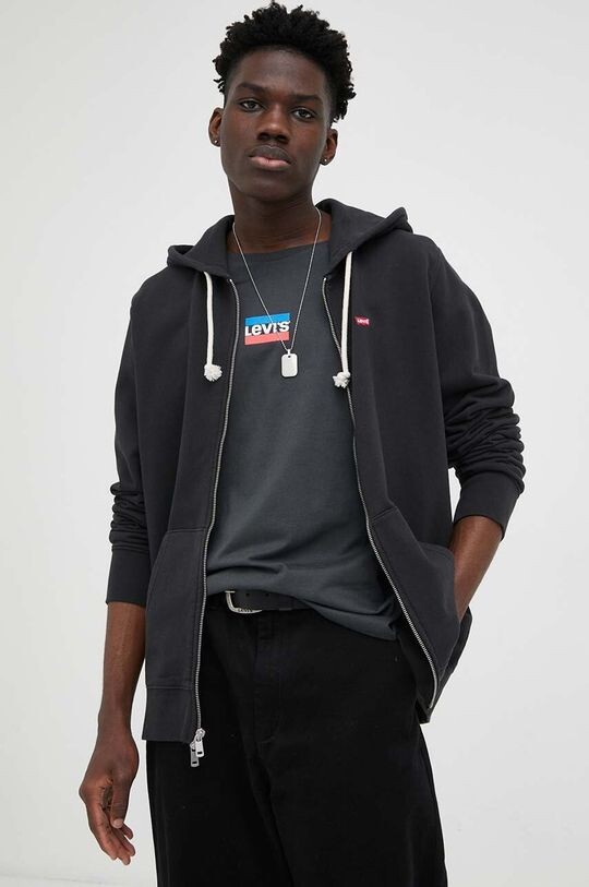Хлопковая толстовка Levi's, черный
Хлопковая толстовка Levi's, черный