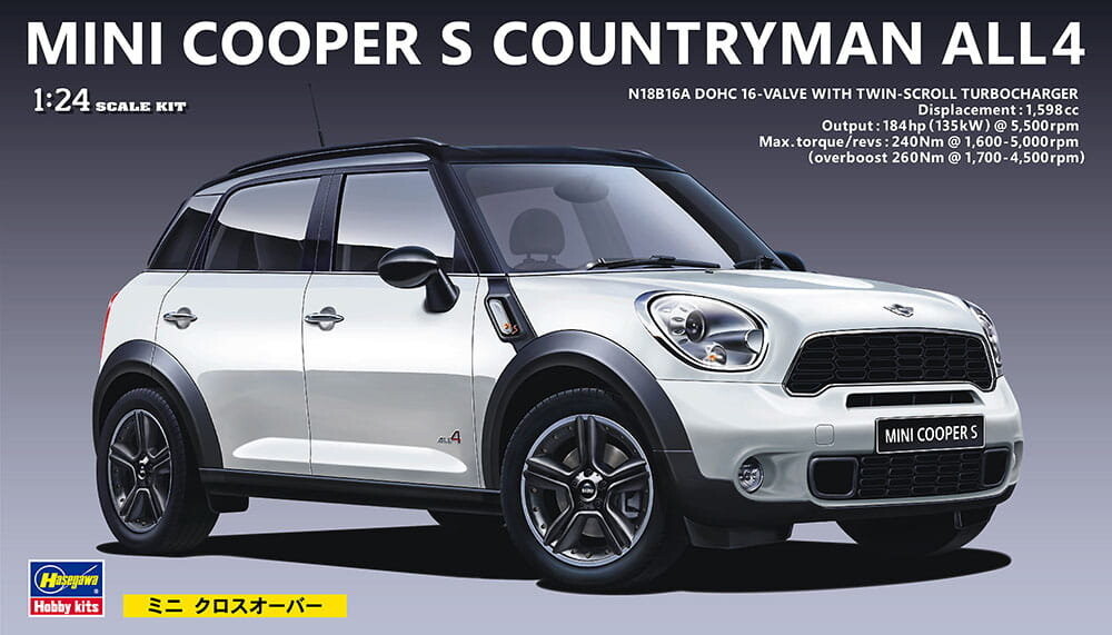 Mini Cooper S Countryman ALL4 1:24 Hasegawa CD21
Mini Cooper S Countryman ALL4 1:24 Hasegawa CD21