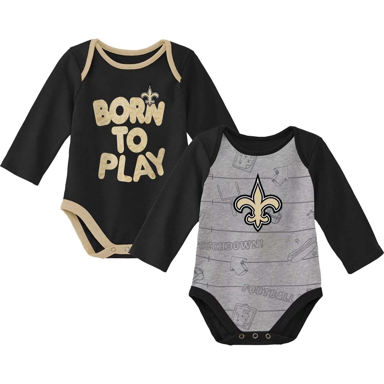 Комплект из двух боди с длинными рукавами New Orleans Saints Born To Win черного/серого цвета для новорожденных и младенцев Outerstuff, Черный, Комплект из двух боди с длинными рукавами New Orleans Saints Born To Win черного/серого цвета для новорожденных
Комплект из двух боди с длинными рукавами New Orleans Saints Born To Win черного/серого цвета для новорожденных и младенцев Outerstuff, Черный, Комплект из двух боди с длинными рукавами New Orleans Saints Born To Win черного/серого цвета для новорожденных