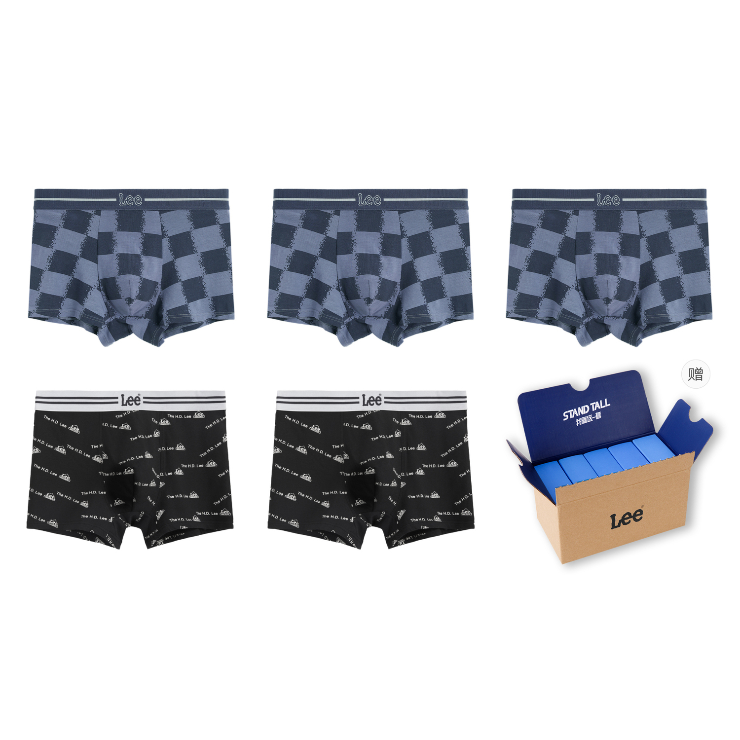 Lee Подарочный набор мужского белья 5 пар
Lee Подарочный набор мужского белья 5 пар