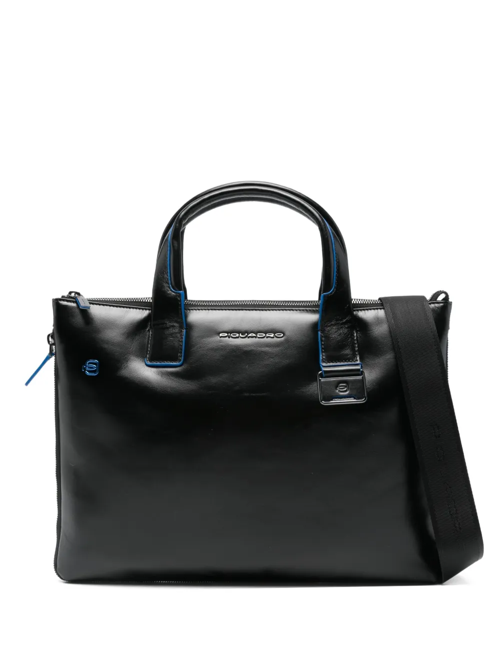 Кожаный портфель с верхней ручкой Piquadro, черный
Кожаный портфель с верхней ручкой Piquadro, черный