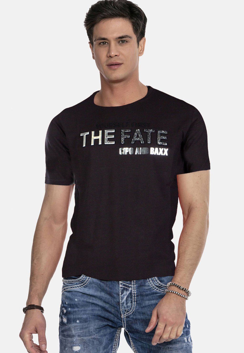 Футболка с принтом Cipo & Baxx, черный 
Футболка с принтом Cipo & Baxx, черный