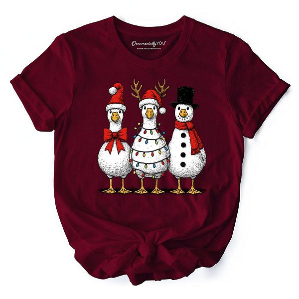 Винтажная футболка с глупым рождественским гусем и снеговиком Ornamentallyyou, Maroon
Винтажная футболка с глупым рождественским гусем и снеговиком Ornamentallyyou, Maroon