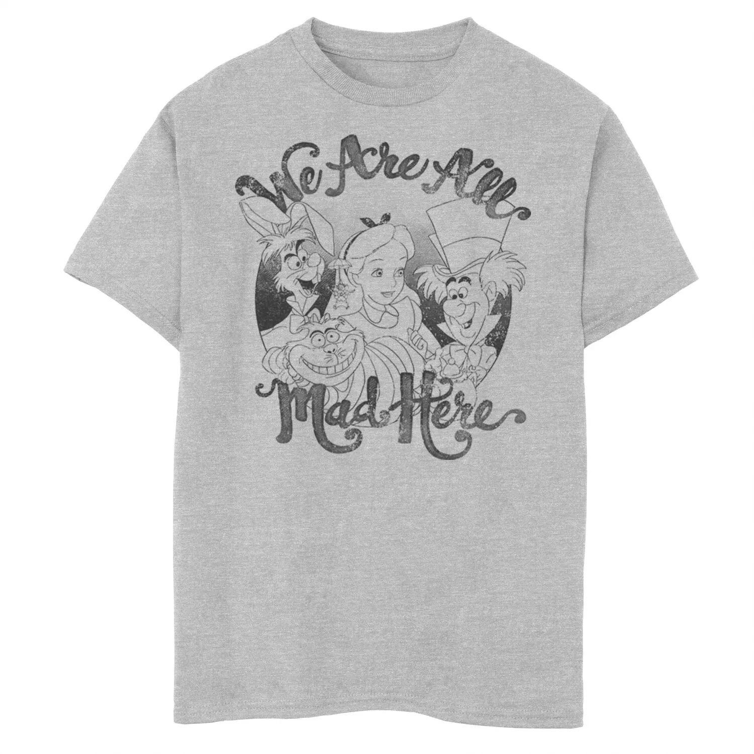 Футболка с рисунком «Алиса в Стране чудес» для мальчиков 8–20 лет, групповой снимок, «Мы все здесь без ума» Disney
Футболка с рисунком «Алиса в Стране чудес» для мальчиков 8–20 лет, групповой снимок, «Мы все здесь без ума» Disney