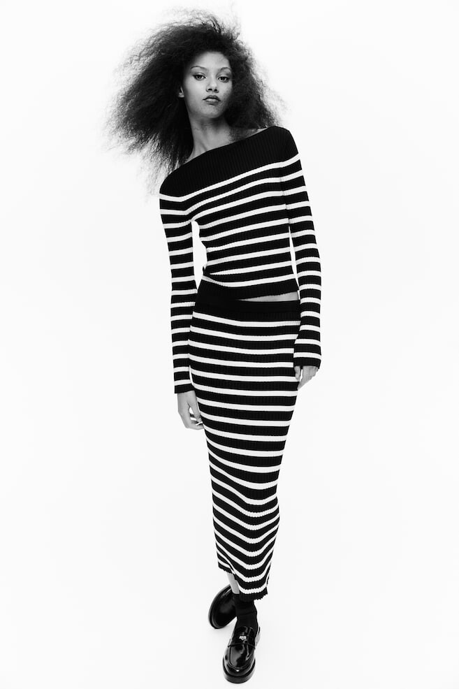 Юбка рельефной вязки H&M, черный
Юбка рельефной вязки H&M, черный