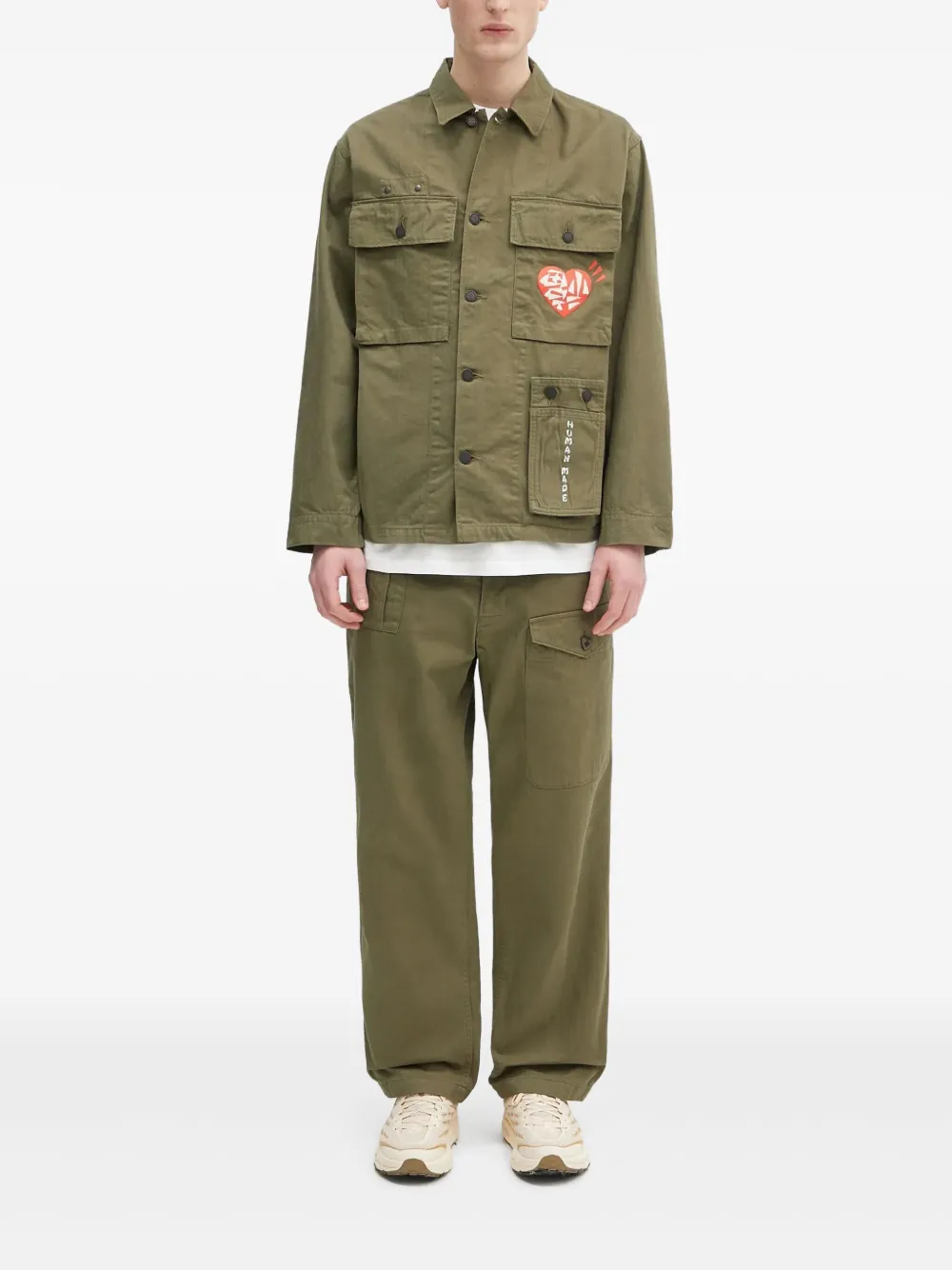 Куртка-рубашка с накладными карманами Human Made, зеленый
Куртка-рубашка с накладными карманами Human Made, зеленый