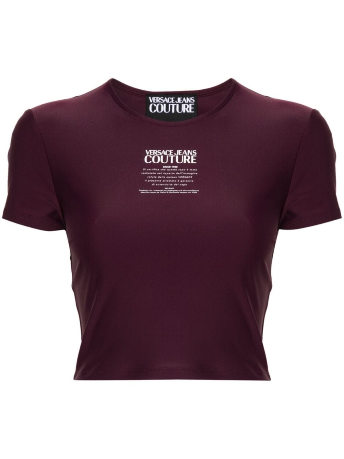 Укороченная футболка с логотипом Warranty Versace Jeans Couture, фиолетовый
Укороченная футболка с логотипом Warranty Versace Jeans Couture, фиолетовый