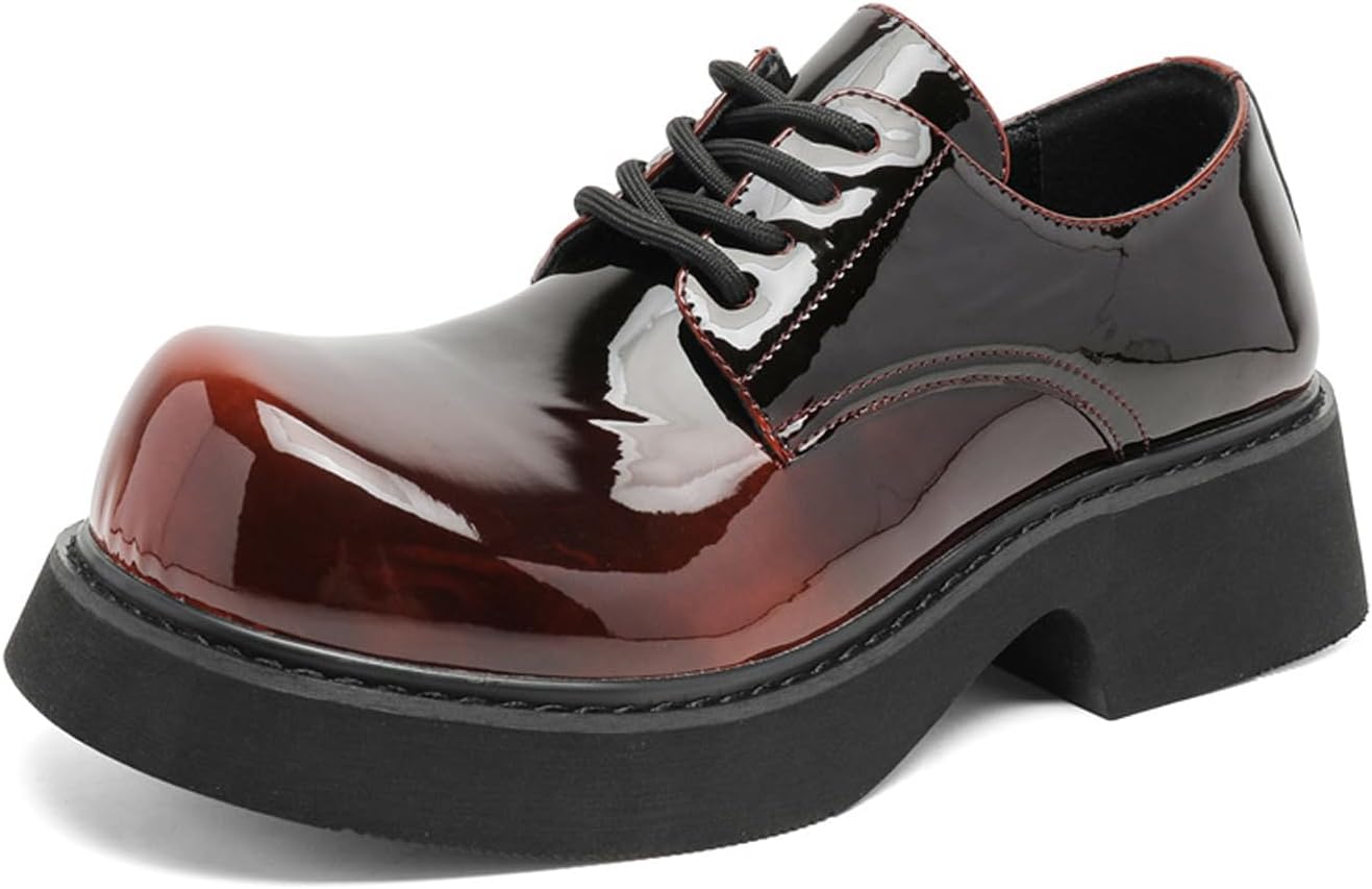 Мужские дерби из лакированной кожи с градиентом, большой круглый носок, модная шнуровка, массивный каблук, платформа, увеличивающая рост, туфли оксфорды для вечеринок, свадеб и повседневной носки Uzujbaa, коричневый
Мужские дерби из лакированной кожи с градиентом, большой круглый носок, модная шнуровка, массивный каблук, платформа, увеличивающая рост, туфли оксфорды для вечеринок, свадеб и повседневной носки Uzujbaa, коричневый