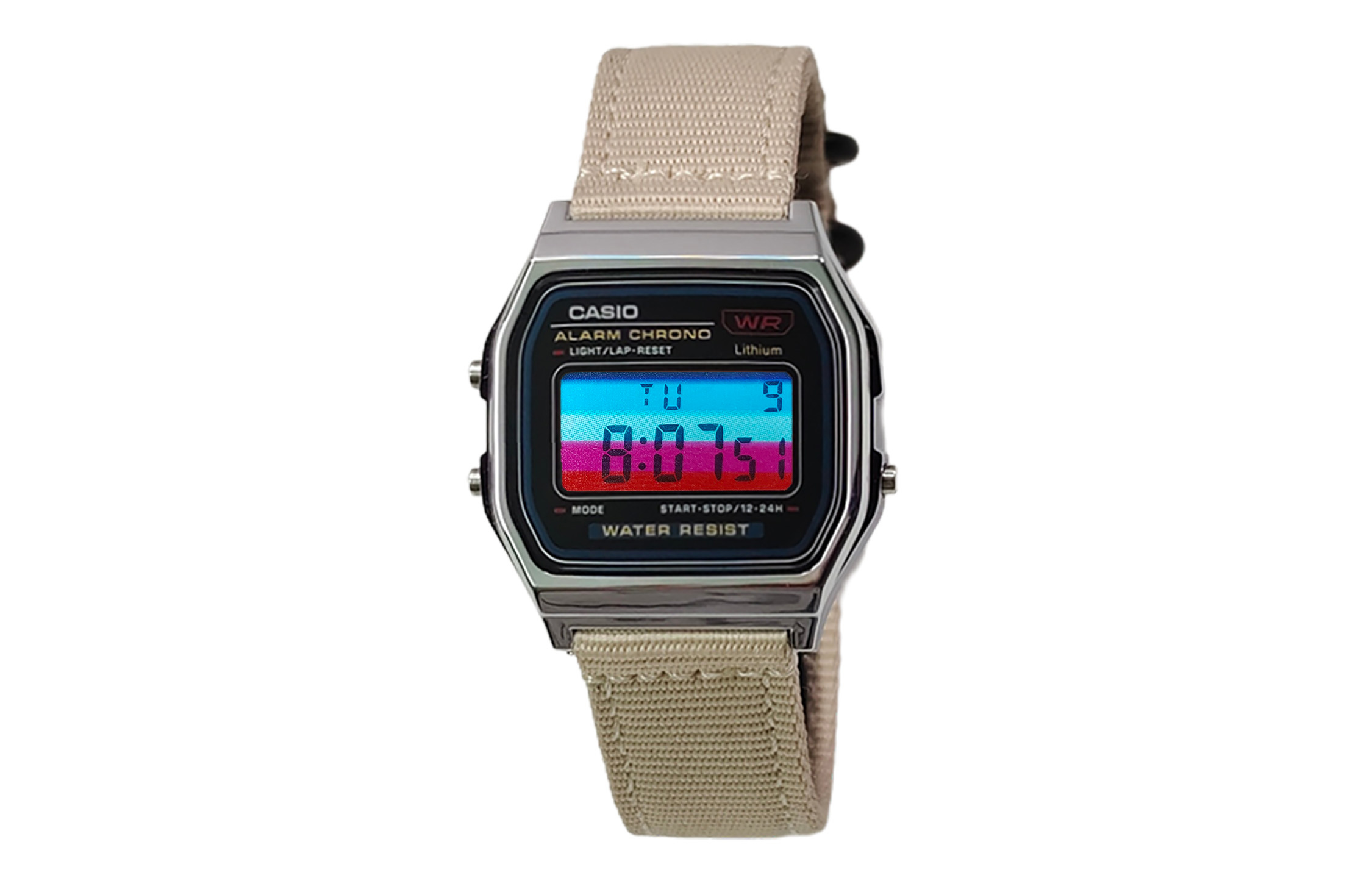 CASIO Мужские часы Retrofit Series с кварцевым механизмом и нейлоновым ремешком, черный циферблат
CASIO Мужские часы Retrofit Series с кварцевым механизмом и нейлоновым ремешком, черный циферблат