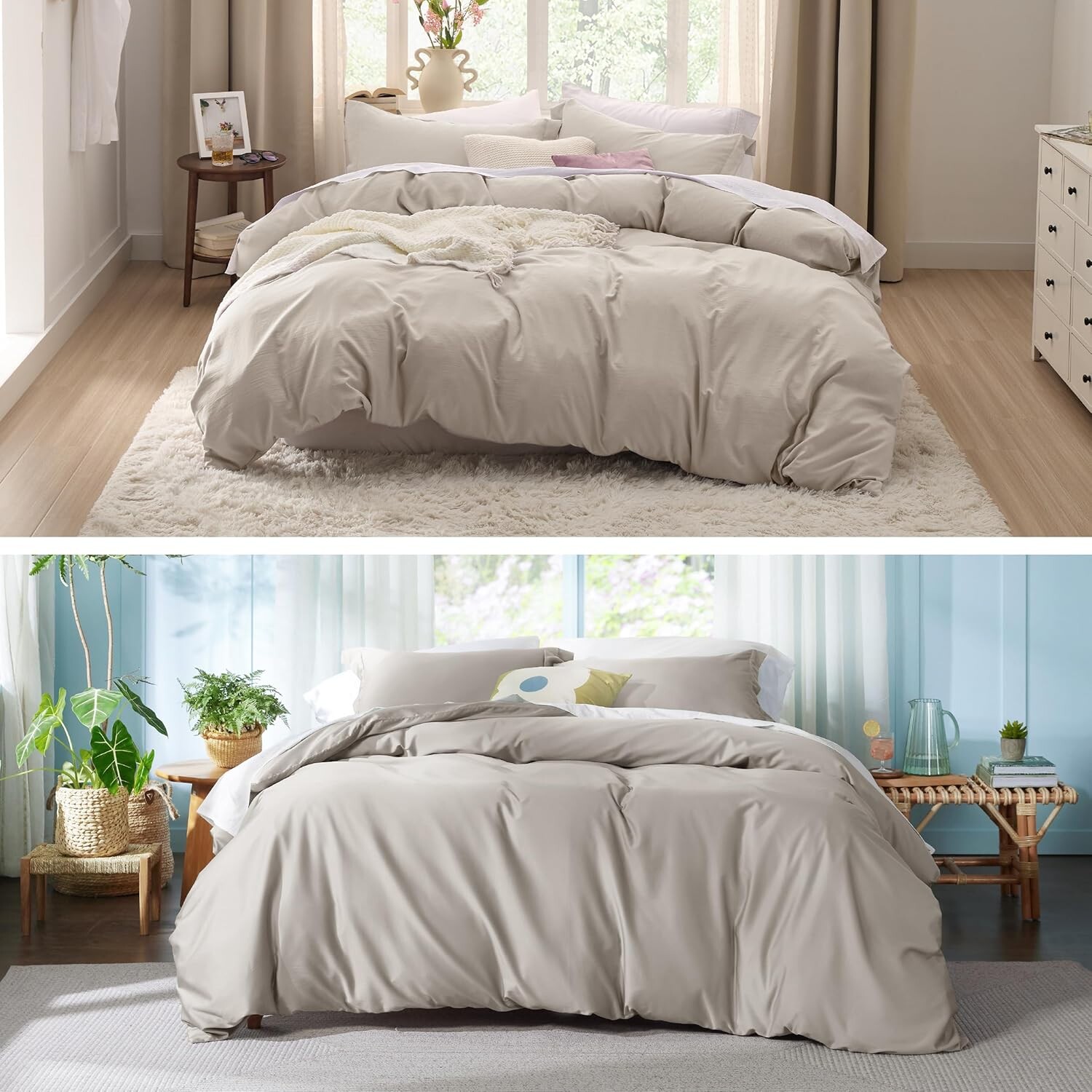 Комплект пододеяльников размера «king-size» Bedsure — комплект мягких предварительно выстиранных пододеяльников и охлаждающего лиоцелл-хлопкового гибридного пододеяльника
Комплект пододеяльников размера «king-size» Bedsure — комплект мягких предварительно выстиранных пододеяльников и охлаждающего лиоцелл-хлопкового гибридного пододеяльника