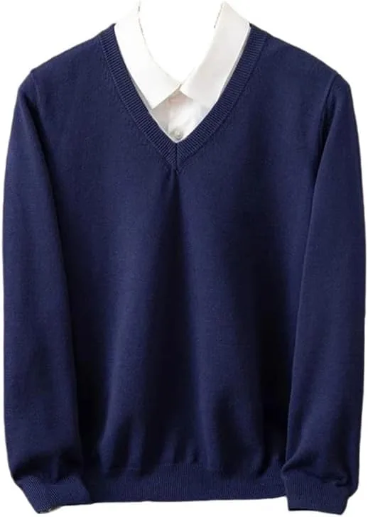 Мужской вязаный пуловер с V-образным вырезом Casual Slim Fit
Мужской вязаный пуловер с V-образным вырезом Casual Slim Fit