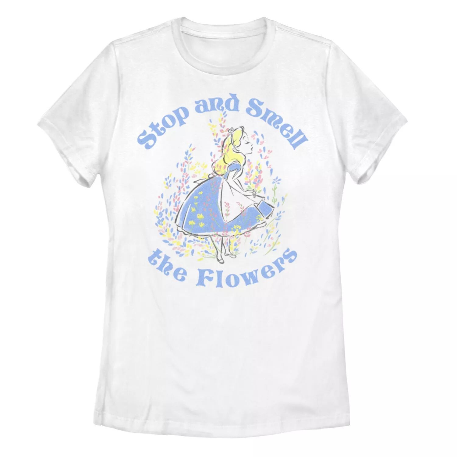 Детская футболка Disney «Алиса в стране чудес: Алиса, остановись и понюхай цветы» с рисунком Disney
Детская футболка Disney «Алиса в стране чудес: Алиса, остановись и понюхай цветы» с рисунком Disney