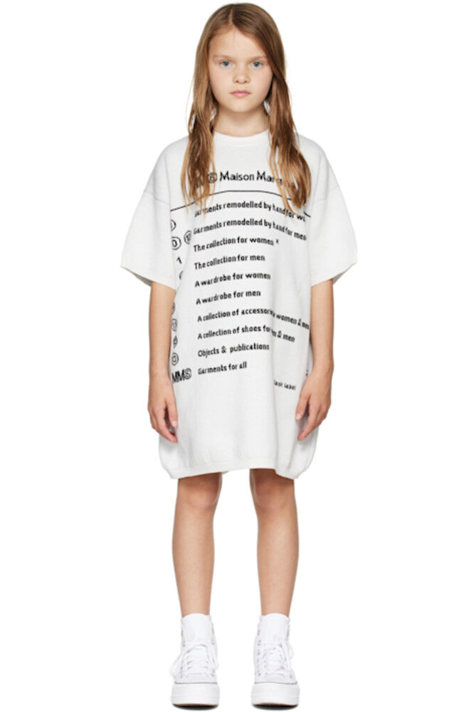 Детское платье-футболка с белыми цифрами MM6 Maison Margiela
Детское платье-футболка с белыми цифрами MM6 Maison Margiela
