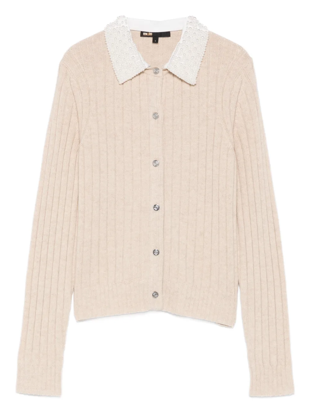 Кардиган с декорированным воротником Maje, бежевый
Кардиган с декорированным воротником Maje, бежевый