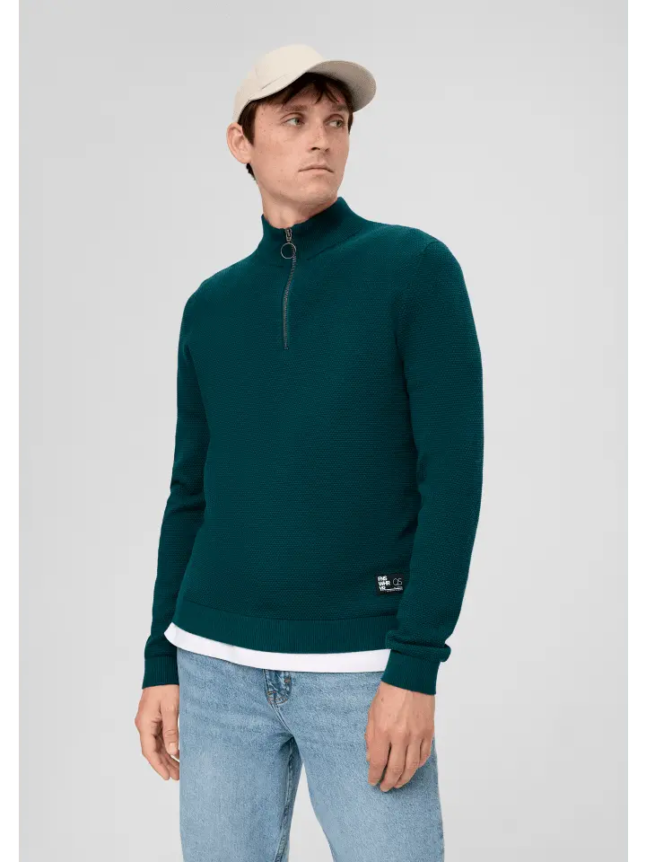 Пуловер QS Strick langarm, цвет petrol 
Пуловер QS Strick langarm, цвет petrol